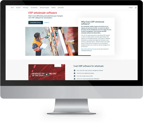 ERP solution<br> for a Wholesale operator